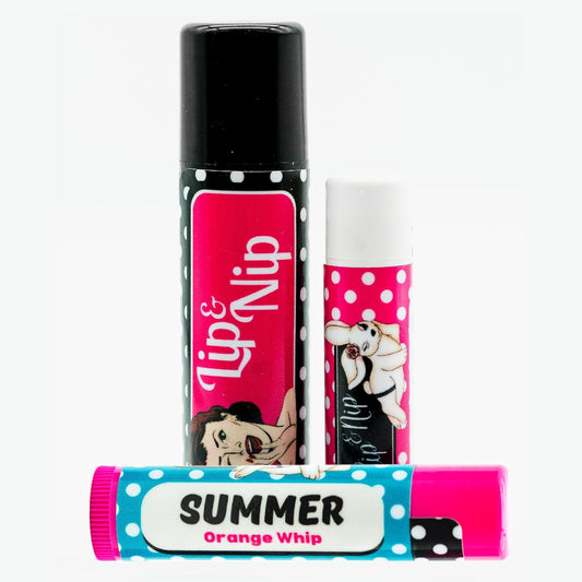 Orange Whip “Summer” Flavored Balms | Orange Whip Flavored Hydrating Lip Balm, Nipple Balm, and Full Body Balm | Lip Balm & Moisturizer and Intimacy Enhancer - Pack of 3