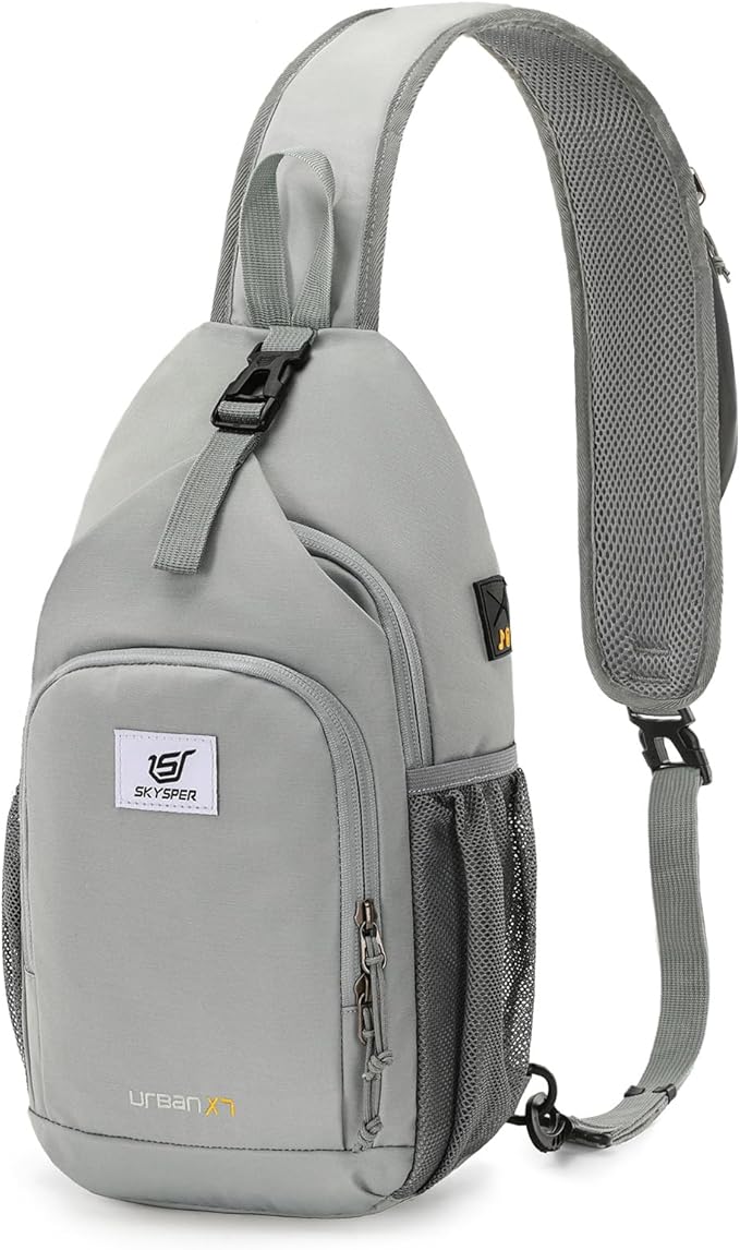 SKYSPER Sling Bag RFID Crossbody Sling Backpack Cross Body Shoulder Bag Travel Hiking Daypack for Women Men(Sagegreen)