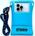Stash7 Waterproof Phone Pouch w/Long Lanyard | IPX8 Adventure Grade Cellphone Dry Bag Case, Fits iPhone 15 Pro Max,14 Pro Max, 13 Pro Max, XS, XR, Galaxy S21, for Snorkeling, Kayaking, Cruise Blue