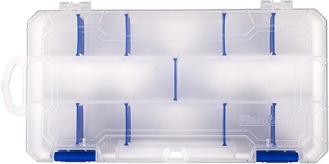 Flambeau Outdoors 3003 Tuff Tainer, Fishing Tackle Tray Box, Includes [9] Zerust Dividers, 18 Compartments - 9.125" x 5" x 1.25"