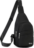 Banelu Small Sling Bag Crossbody Bags for Men Women, Chest Daypack Sling Backpack Cross Body Bag Fanny Pack for Hiking Traveling Outdoors