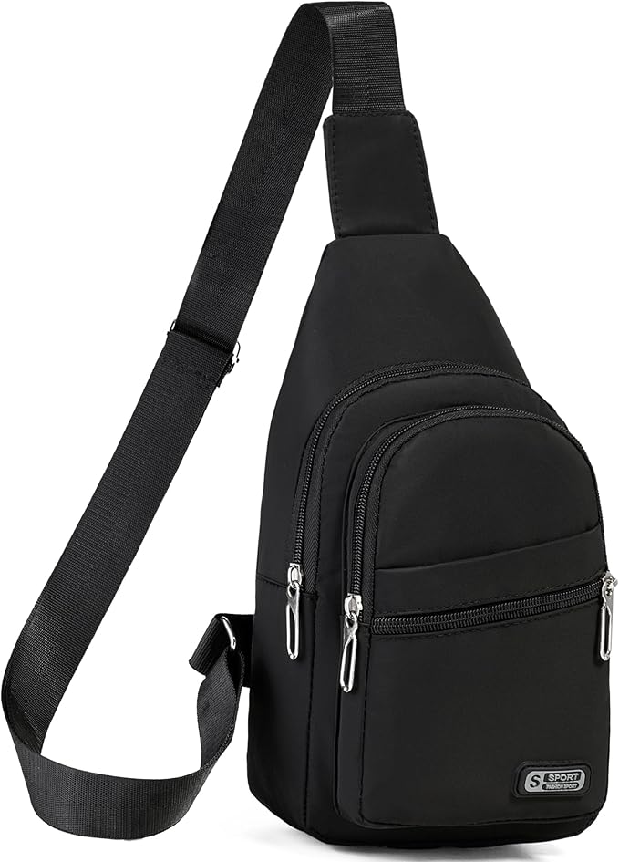 Banelu Small Sling Bag Crossbody Bags for Men Women, Chest Daypack Sling Backpack Cross Body Bag Fanny Pack for Hiking Traveling Outdoors