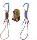 2-Pack Paracord Lanyard with Aluminum Carabiner Clip -Heavy-Duty Survival Keychain for Outdoor Camping Hiking, Emergency Rope