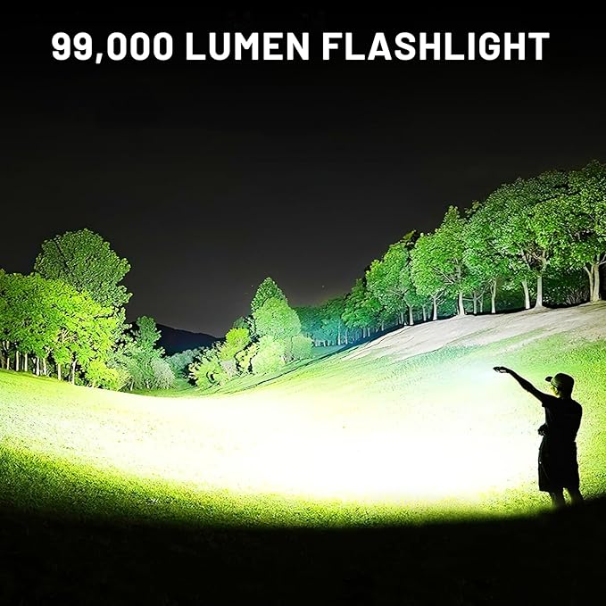 MIXILIN Rechargeable Flashlights High Lumens, 4 Pack 99,000 Lumens Super Bright Led Flashlight with USB Cable & 5 Modes, Handheld Flash Light Waterproof Flashlight for Home Camping