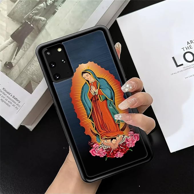 for Samsung Galaxy S20 Plus Case, Red Virgen Guadalupe Pattern Graphic Design Girl Boy Soft Silicone Hard Acrylic Shock Protection for Samsung Galaxy S20 Plus