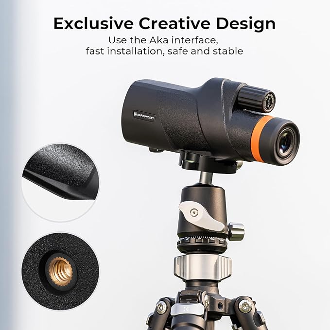 K&F Concept® 80x100 Monocular-Telescope for Adults IP68 Waterproof High Powered with Smartphone Adapter & Tripod, with BAK4 Prism and FMC Lens, for for Bird Watching Hunting Hiking Camping Travelling