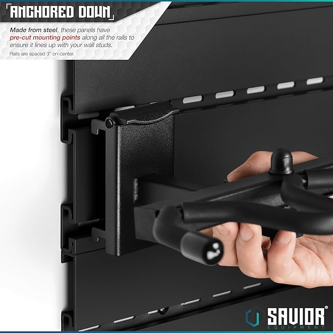 Savior Equipment Horizontal Steel Wall Mount Firearm Rifle Display Rack, Compound Bow Shotgun Carbine Gun Sword Tactical Vest Gear Hanger Free-Standing Indoor Storage Organizer, 10 Mounting Hooks