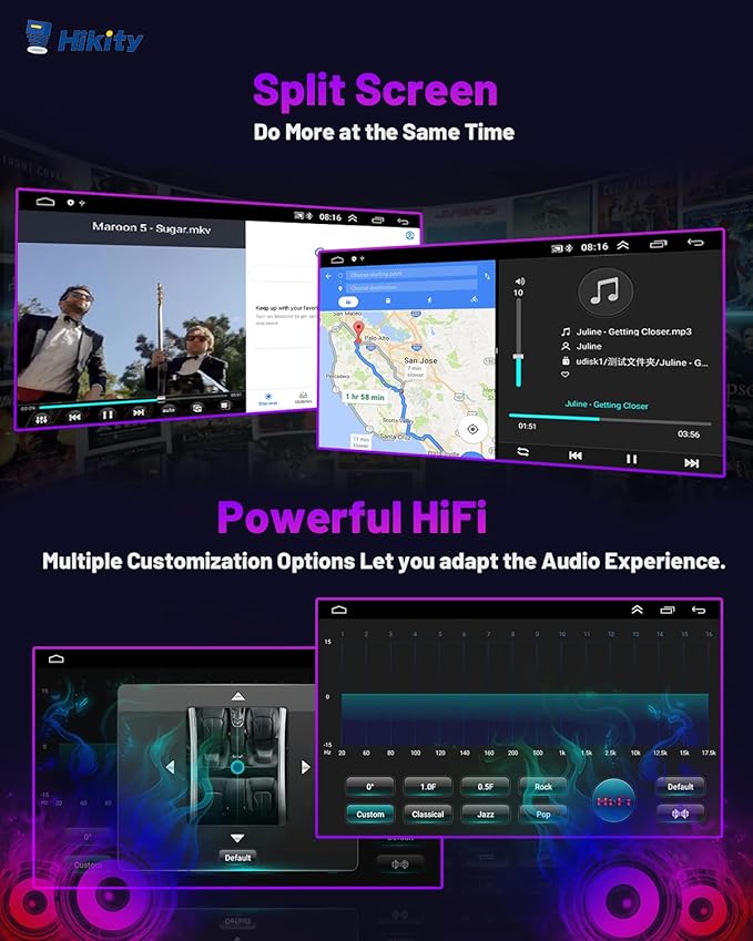 Android 15 Car Stereo for Jeep Compass Patriot 2010-2016, 10.1 inch with Wireless Apple Carplay Android Auto, GPS Navigation, WiFi, HiFi, Bluetooth, FM, SWC, Jeep Compass Radio with Mic, Backup Cam