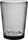 KLIFA- NICE- 14.7 ounce, Set of 6, Acrylic Tumbler Drinking Glasses, BPA-Free, Stackable Plastic Drinkware, Dishwasher Safe Cups, Gray