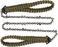 Pocket Chainsaw with Paracord Handle 24 Inches 11 Teeth Folding Chain Hand Saw Fast Wood & Tree Cutting Emergency Survival Gear Best for Camping Backpacking Hiking Hunting
