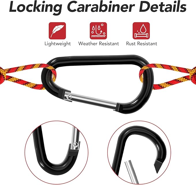 24pc Aluminum Carabiner Clip D Ring, Keychain Spring Hook,Small Carabiners Set for Outdoor Camping Fishing Hiking Car