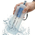 AXEN Collapsible Water Bottle with Filter System, Soft Hydration Flask for Trail Running, Camping, Hiking, Cycling, 700ml Clear