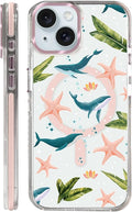 Case for iPhone 14 Plus/15 Plus,[Compatible with MagSafe],Sealife Whale Ocean Wildlife Clear Phone Case Design，for Women Girls Magnetic Clear Cover - Slim, Sleek, & Shockproof Protection
