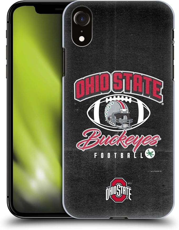 Head Case Designs Officially Licensed Ohio State University Vintage Football Graphics Hard Back Case Compatible with Apple iPhone XR