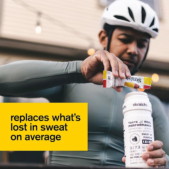 Skratch Labs Hydration Sports Drink Mix Packets – Real‑Fruit Electrolyte Powder for Fast Hydration & Endurance | Strawberry Lemonade | 20 Pack | Vegan, Non‑GMO, Clean Ingredients