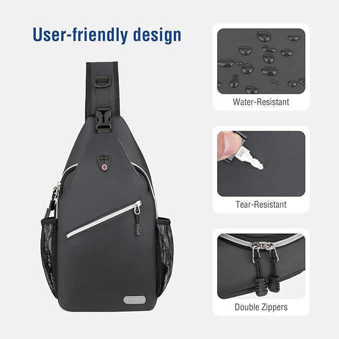 MOSISO Sling Backpack, Multipurpose Crossbody Shoulder Bag Travel Hiking Daypack