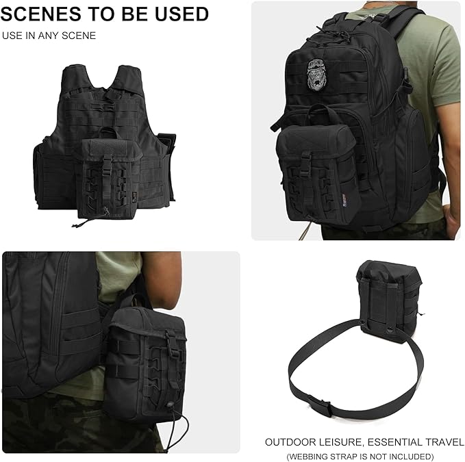 Mardingtop Molle Admin Pouch,EDC Pouch, Tactical Drawstring Pouch,Utility Pouch