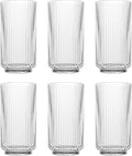 Abode Homewares Mesa 22 oz Durable Acrylic Jumbo Drinking Glasses, Shatter-Resistant and Dishwasher-Safe Indoor/Outdoor Drinkware, Ideal for Water, Iced Tea, Juice, and Cocktails - Clear - Set of 6