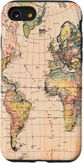 World Map ,Old Map of the World Case for iPhone SE (2020) / 7 / 8