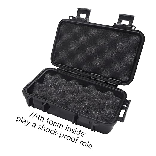 SEIWEI Outdoor Sealed Waterproof Safety Case Plastic Tool Dry Storage Box For Electronic Equipment Camping Outdoor Tool - Large Box(B), Black