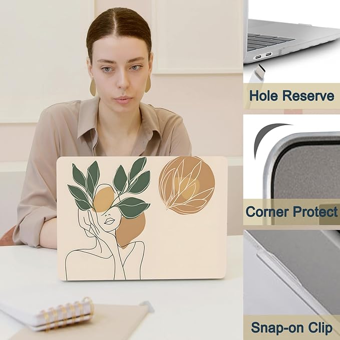 Case Cover for MacBook Pro 13 inch with CD-ROM 2008-2012 Release (Model A1278),Slim Protective Computer Case & TPU Keyboard Cover for Apple Laptop Pro 13.3",Elegant Women