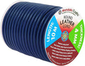 Mandala Crafts Round Genuine Navy Blue Leather Cord for Jewelry Making – 4mm Cowhide Leather Rope String Lace for Kumihimo – 11 Yards Cowhide Craft Cording Spool