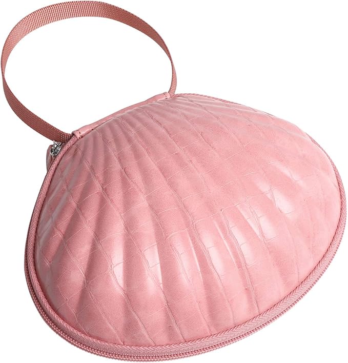 Hard Travel Case for Silicone Bras [A-C Cup] Premium Nubra Organizer Portable Lingerie Underwear Storage Bag (Crocodile, Rose Gold)