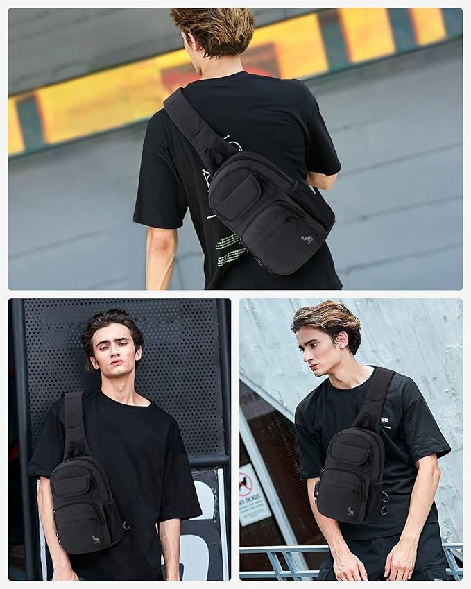 OIWAS Sling Bag Crossbody Backpack for Men, One Strap Backpack Hiking Daypack Chest Bag for Women