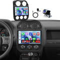 [4 Core 64G] for Jeep Compass Patriot 2010-2016 Android 15 Car Stereo, 10.1" Touchscreen Compass Patriot Car Radio Wireless Carplay Android Auto Mirror Link GPS WiFi Bluetooth FM/EQ SWC Backup Cam Mic