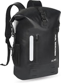 MARCHWAY Roll Top Waterproof Backpack, Floating Dry Bag 20L/30L/45L with Ergonomic Rectangular Base, Cushioned Back, Hip Strap for Hiking Camping Kayaking Travel (Black, 20L)