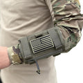 Tactical Arm Sleeve Map Pouch Case Documets Holder Wrist Case Wrist Map Holder QB Wristband Map Case Military Arm PouchTactical USA Flag Patch