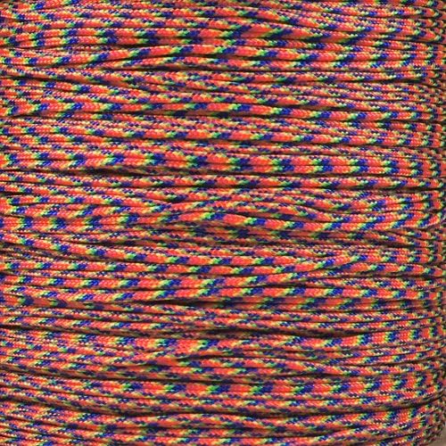 Paracord Planet 95lb Paracord – 1 Strand Type I Parachute Cord for Outdoors and DIY – Kaleidescope (100 ft)