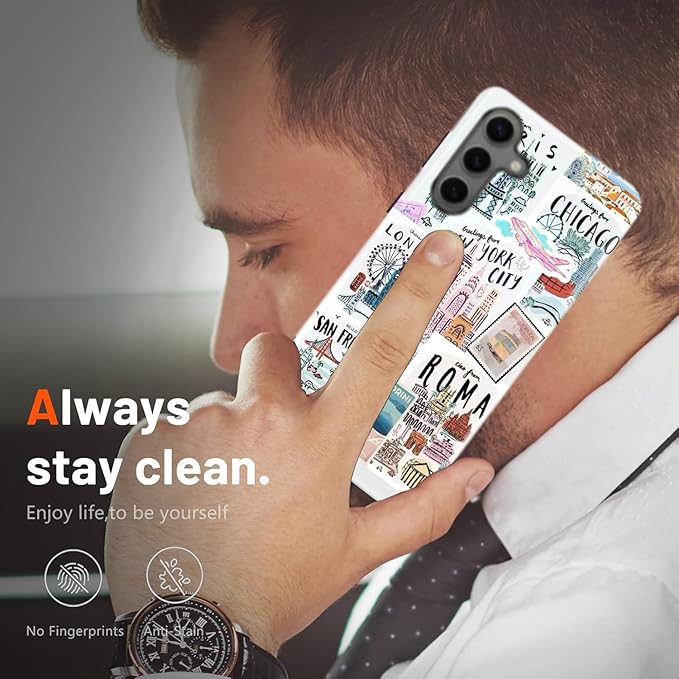 Compatible for Samsung Galaxy S26 Plus 5G Case, Dual Layer Heavy Duty 2 in 1 Shockproof Protective Phone Case,Travel Map | Dreamy Place