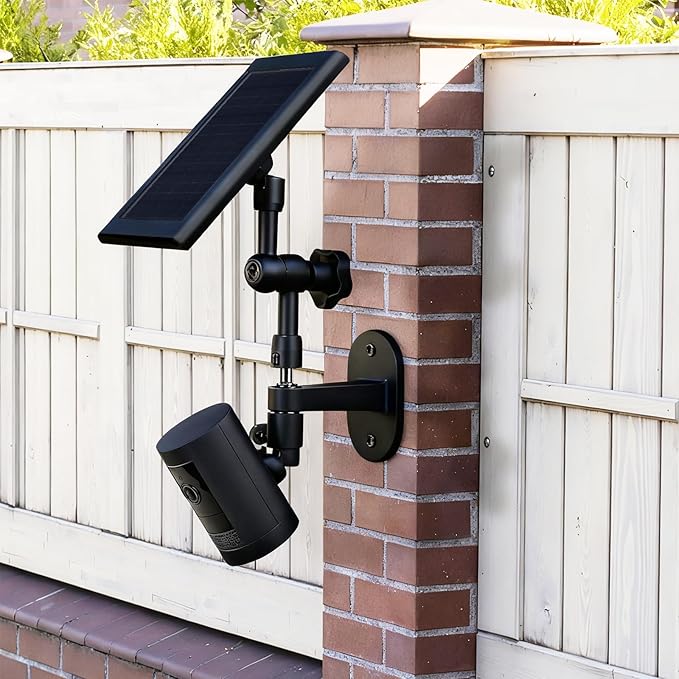 2-in-1 Wall Mount for Ring Solar Panel, Ring Stick Up Cam Battery, Spotlight Cam and Spotlight Cam Plus/Pro(Battery), Adjustable Angle to Get Maximum Sunlight for Your Solar Panel