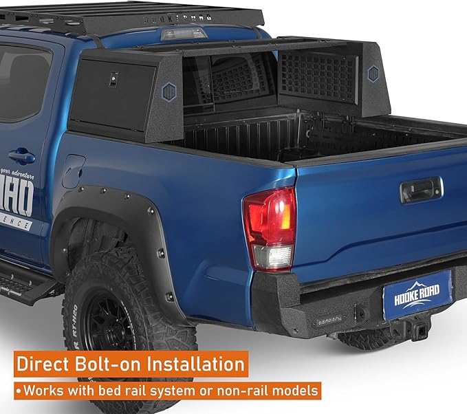 Hooke Road Topsider Truck Bed Tool Box for Jeep Gladiator JT, Toyota Tacoma, Tundra, Ford F-150, Ranger, Ram 1500, Silverado 1500, Colorado, Sierra 1500, Canyon - Heavy Duty Lockable Storage Box