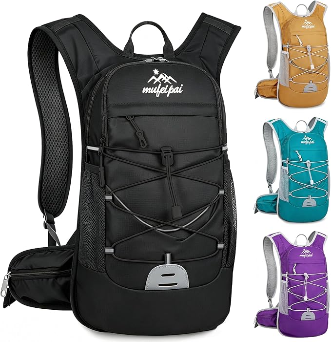 Hiking Backpack, 20L Hiking Backpack for Women & Men,Small Travel Daypack for Running, Cycling, Climbing, Camping, Biking (Black)