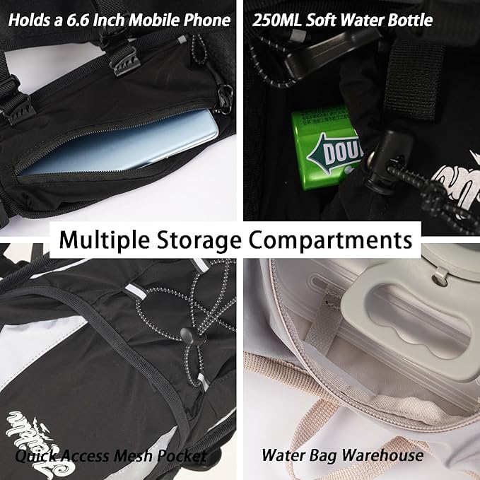 Hydration Backpack,Lightweight Water Backpack with 2L Water Bladder Running Hydration Vest Backpack for Hiking Running Cycling Hiking