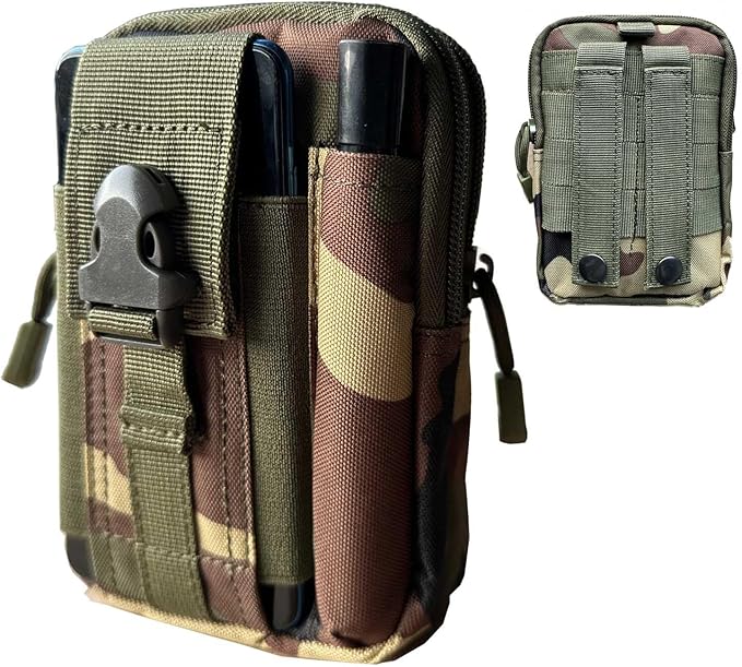 Belt Pouch, Tactical Molle Phone Pouch EDC Utility Pouches Waist Bag, Small Cell Phone Holster Gear Tool Gadget Pocket for Men