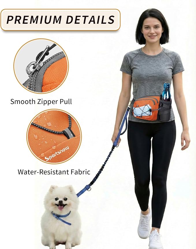 sportsnew Hydration Waist Pack with Water Bottle Holder, 2L Large Fanny Pack for Running Hiking Dog Walking, Water-Resistant Crossbody Waist Bag for Men Women, Patent Pending