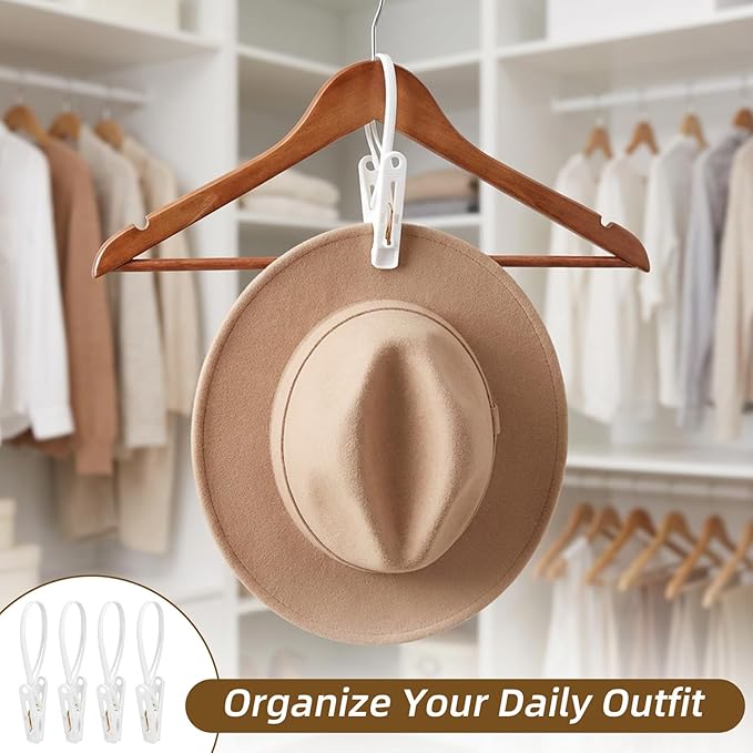 ElevateTech Multi-Purpose Laundry Hooks Clothes Pins Hanging Clips Towel Clips Hanger Organizer Clothes Closet Organizer for Closet Travel Pants Socks Handbags Hat Boot Bra