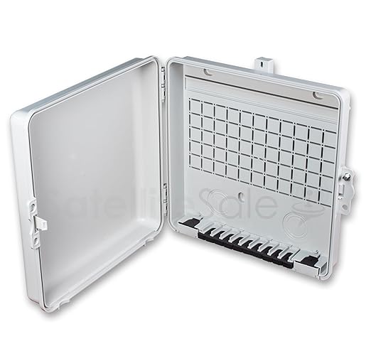 SatelliteSale Weatherproof Junction Box Heavy Duty Enclosure 12x12x3 Inches UV-Rated Thermoplastic Alloy Made in USA