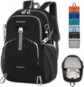 45L Lightweight Packable Backpack – Durable Foldable Daypack for Travel, Hiking, and Gym (Black)
