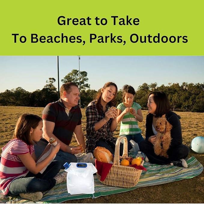 Camping Water Container - 2 Gallon Collapsible Water Jug, Perfect for Home, Travel, Survival - Portable