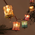 TWINKVILLA Outdoor String Lights Plug in with 10 Incandescent Bulbs, Multicolor Patio Lights Connectable Weatherproof Decorative Lantern String Lights for Gazebo Porch Bedroom Cottagecore Decor