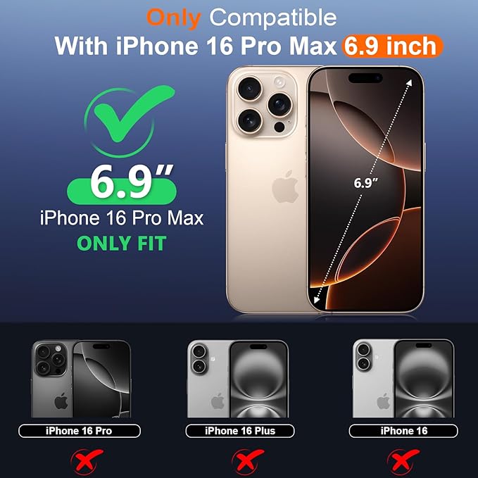 SPIDERCASE for iPhone 16 Pro Max Case Waterproof, Built-in Screen & Camera Protector [IP68 Underwater][Full Body Shockproof][Dustproof] Heavy Duty Rugged Phone Cover 6.9", Purple