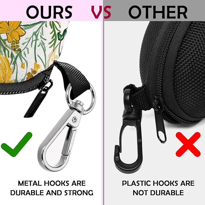 Glasses Case Sunglasses Eyeglass Soft Case Zipper Light Neoprene Pouch with Metal Belt Clip Aesthetic Cute Women Men
