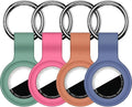 Linsaner Case for AirTag 2nd Gen (2026) & 1st Gen, Silicone Holder Keychain Key Ring, Protective Cover for Air Tags, GPS Finder Accessories for Bags, Pets, Kids, Luggage, Multicolor