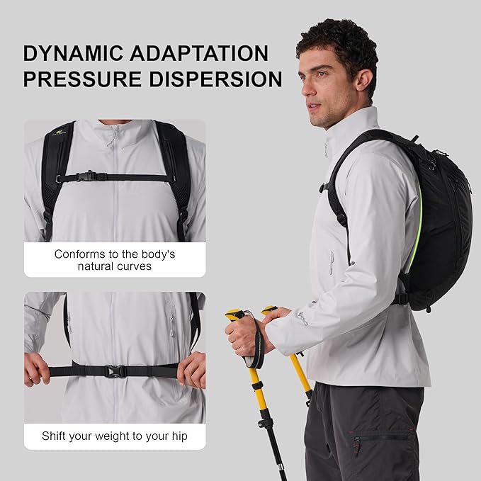N NEVO RHINO Small Hiking & Trekking Backpack, 10L Lightweight Travel Backpack, Hiking Daypack for Women Men