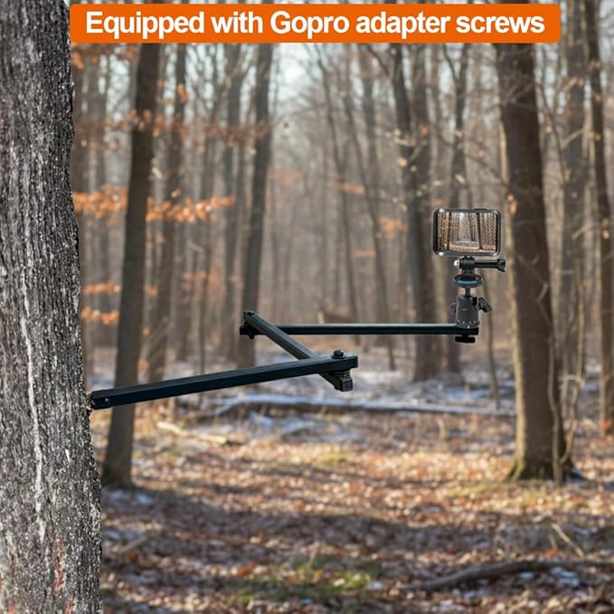 Tree Stand Phone Mount for Hunting,Camera Arm for Hunting,Treestand Phone Holder for Self Filming Hunts, Compatible Gopro,Trail Camera, iPhone, Mevo Start