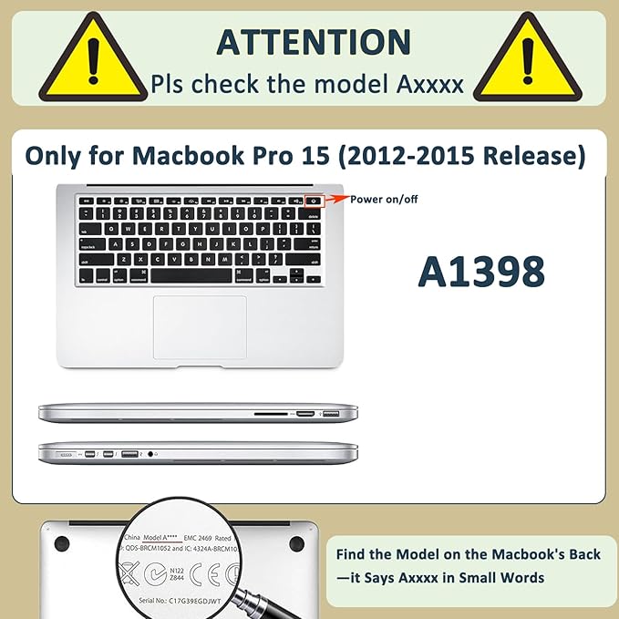 Protective Case for MacBook Pro 15 inch Retina 2012-2015 Release (Model A1398),Durable Plastic Hard Shell Case Cover & Keyboard Cover for Apple Laptop Pro 15.3",World Map